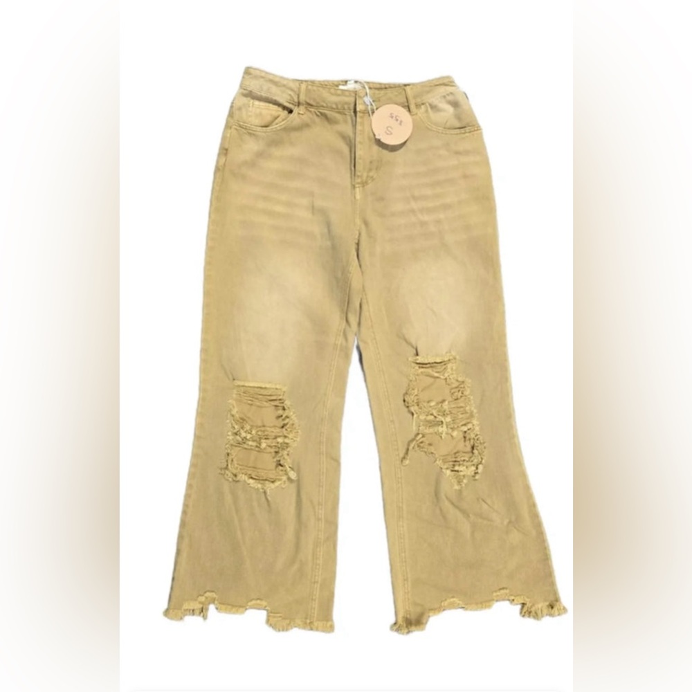 BiBi Tan Distressed Women Jeans